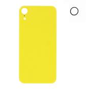 Vitre arrière iPhone XR jaune + joint de caméra