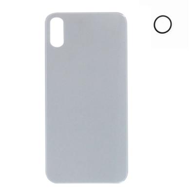 Vitre arrière iPhone X blanc + joint de caméra