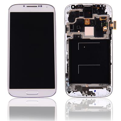 Écran LCD + Vitre tactile sans logo sur chassis pour Samsung Galaxy S4 i9505 blanc