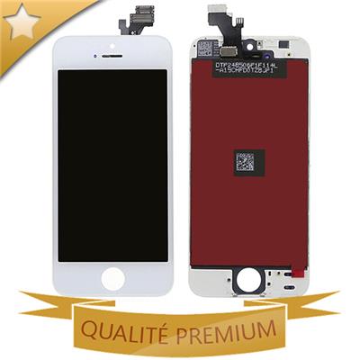 Écran LCD + Vitre tactile Qualité Premium pour iPhone 5 blanc