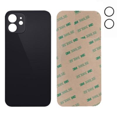 Vitre arrière iPhone 12 noir + joint de caméra