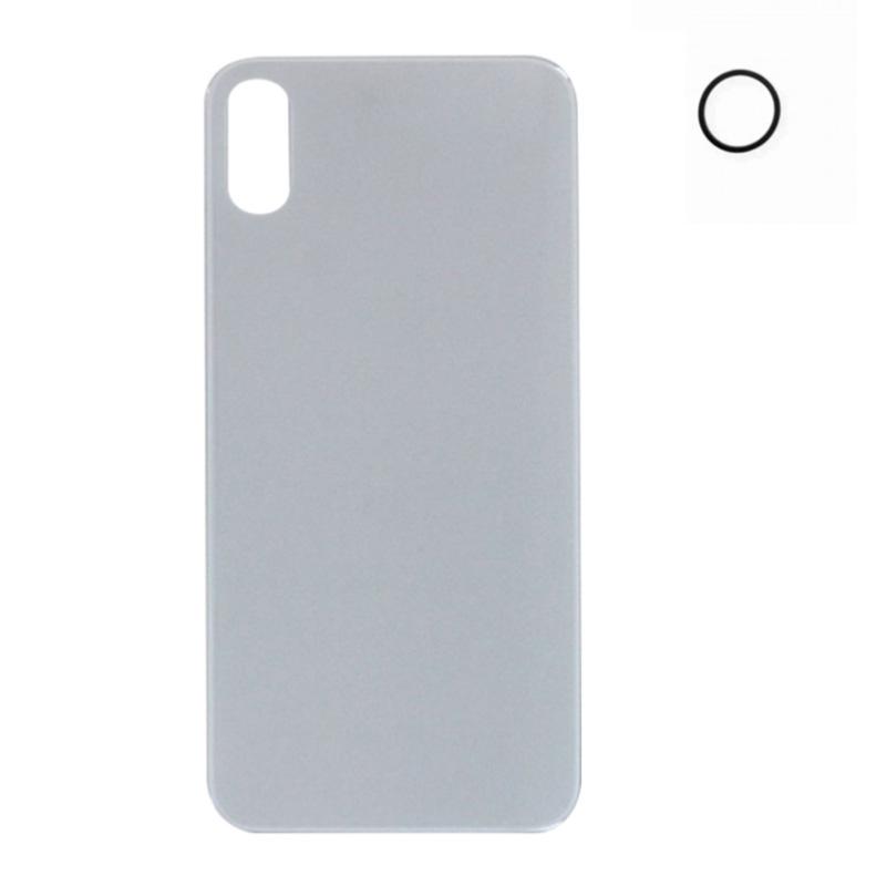 Vitre arrière iPhone X blanc + joint de caméra - Phonexpert78