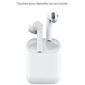 Écouteurs sans fils Bluetooth type Airpods blanc