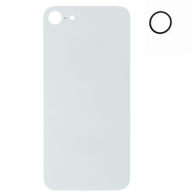 Vitre arrière iPhone 8 blanc + joint de caméra - Phonexpert78