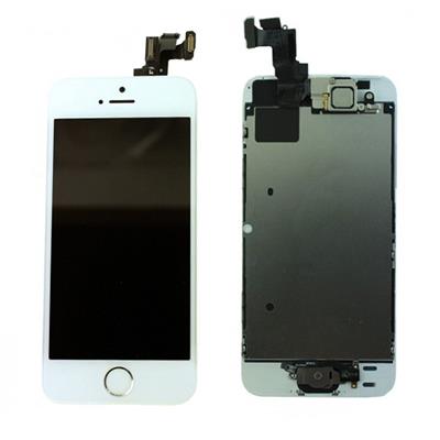 Écran LCD + Vitre tactile complet sur chassis pour iPhone 5S blanc