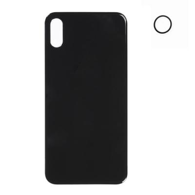 Vitre arrière iPhone X noir + joint de caméra