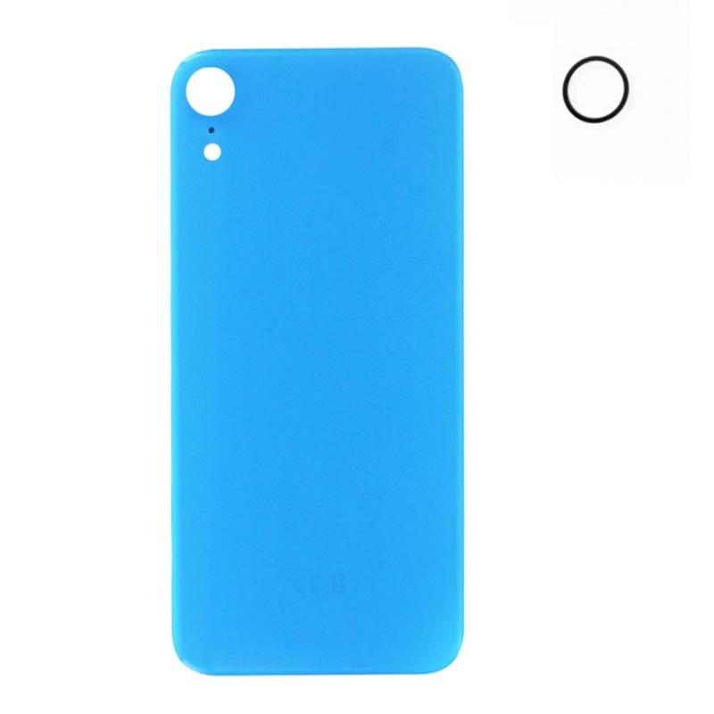 Vitre arrière iPhone XR bleu + joint de caméra - Phonexpert78