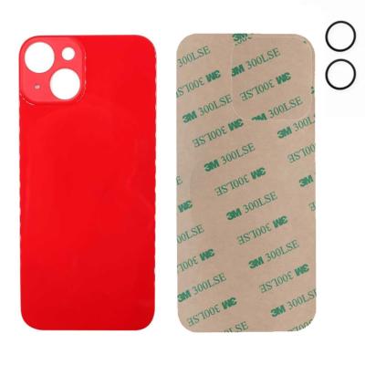 Vitre arrière iPhone 13 rouge + joint de caméra