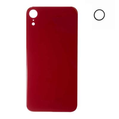 Vitre arrière iPhone XR rouge + joint de caméra