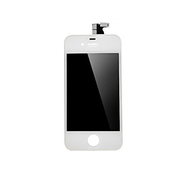 Écran LCD sur chassis + Vitre tactile pour iPhone 4 blanc
